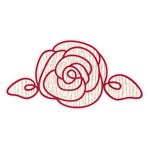 Rose Die Cut Sticker Pastel Pink
