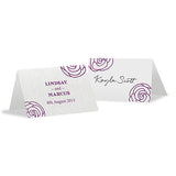 Rose Place Card With Fold Pastel Pink