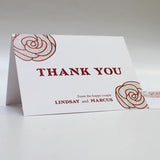 Rose Thank You Card Pastel Pink