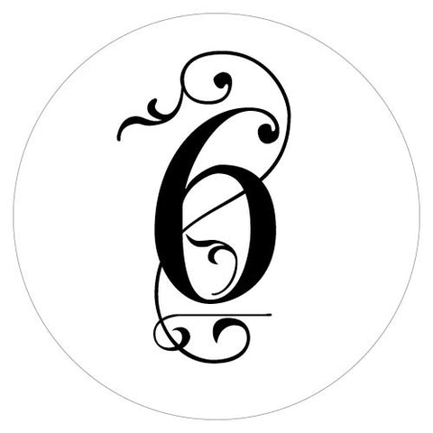 Classic Deco Die-cut Printed Number Cling Numbers 01-06 Lavender