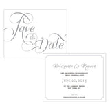 Expressions Save The Date Card Red Text With White Background