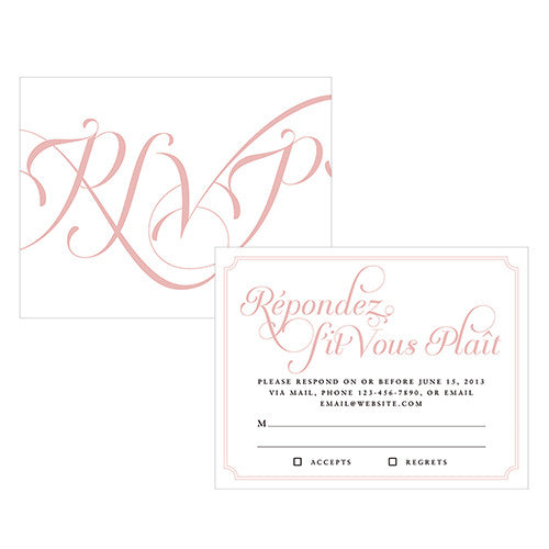 Expressions RSVP Red Text With White Background