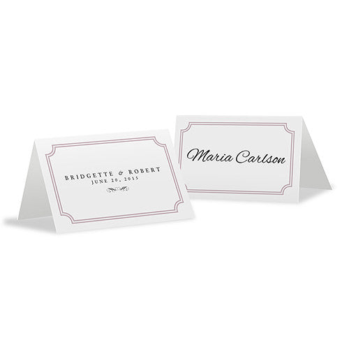 Expressions Place Card With Fold Red Text With White Background
