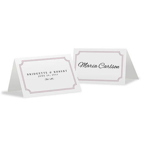Expressions Place Card With Fold Red Text With White Background