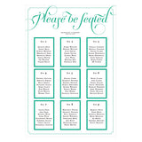 Personalized Seating Chart Kit with Expressions Design Red Text With White Background