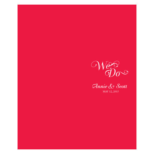 Expressions Program - Single Vertical Fold Red Background With White Text