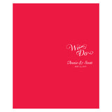 Expressions Program - Single Vertical Fold Red Background With White Text