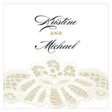 Vintage Lace Square Tag Pastel Pink