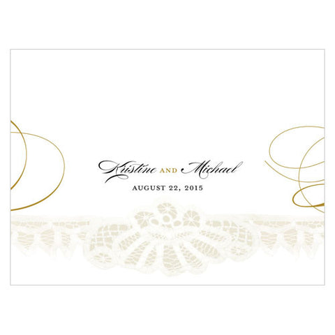 Vintage Lace Note Card Pastel Pink