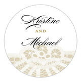 Vintage Lace Small Sticker Pastel Pink