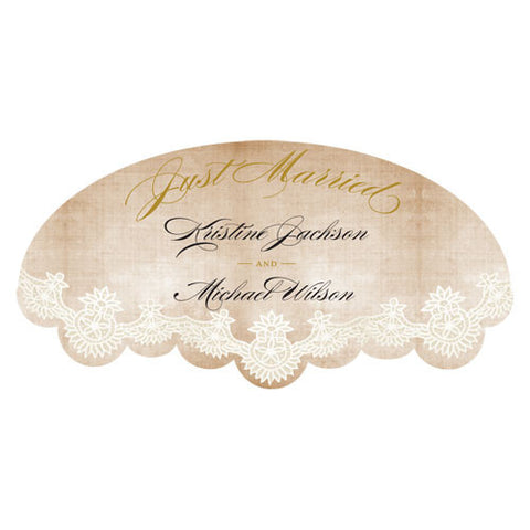 Vintage Lace Large Cling Pastel Pink