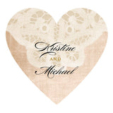 Vintage Lace Heart Sticker Pastel Pink