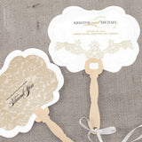 Vintage Lace Personalized Hand Fan Pastel Pink