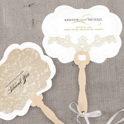 Vintage Lace Personalized Hand Fan Pastel Pink