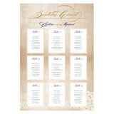 Vintage Lace Seating Chart Pastel Pink