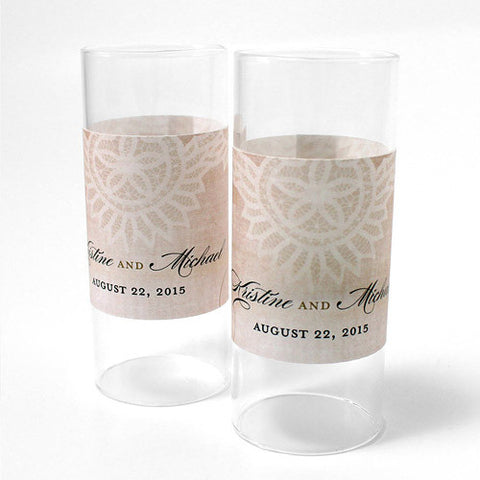 Vintage Lace Mini Luminary Wrap Pastel Pink