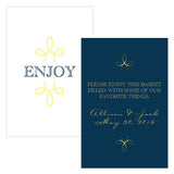 "Enjoy" "Thank you" Rectangular Card Willow Green