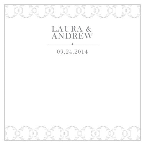 "Circle of Love" Wishing Well Personalized Cards Black