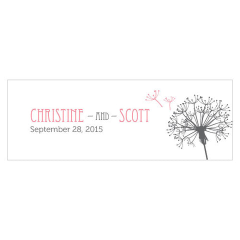 Dandelion Wishes Small Rectangular Tag Lavender