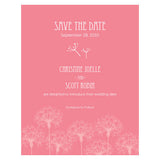 Dandelion Wishes Save The Date Card Lavender