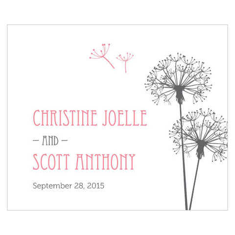 Dandelion Wishes Rectangular Label Lavender