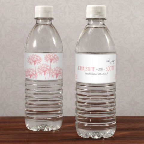 Dandelion Wishes Water Bottle Label Lavender