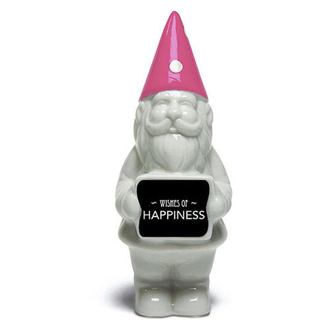 Personalized Sticker For Miniature Gnome Sign Black