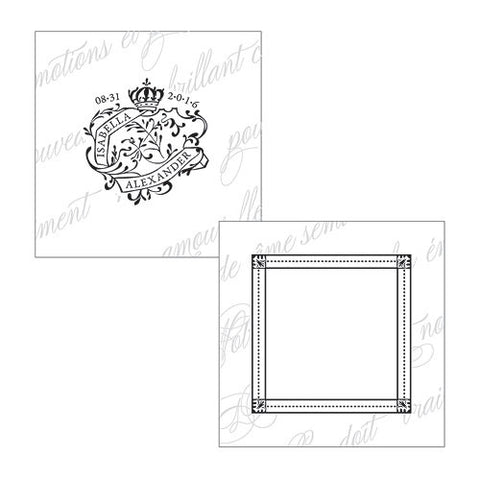 Parisian Love Letter Square Tag Black