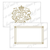 Parisian Love Letter Large Rectangular Tag Black