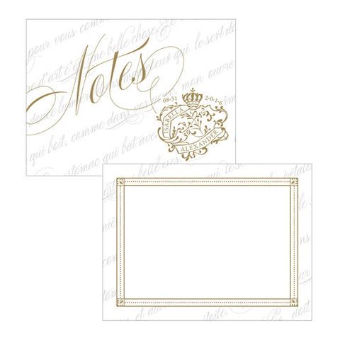 Parisian Love Letter Note Card Black