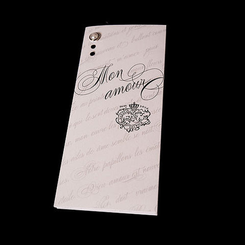 Parisian Love Letter Trifold Program Black