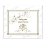 Parisian Love Letter Rectangular Label Black