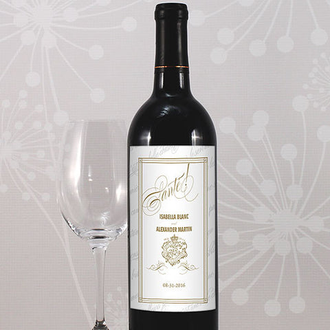 Parisian Love Letter Wine Label Black