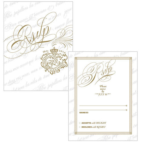 Parisian Love Letter RSVP Black