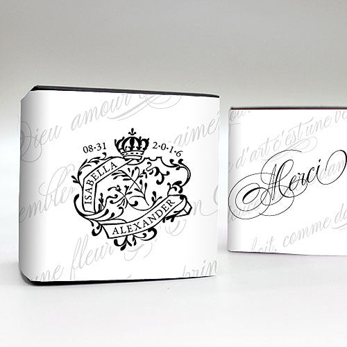 Parisian Love Letter Favor Box Wrap Black