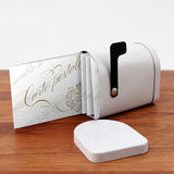 Parisian Love Letter Post Note Card with Fold Black