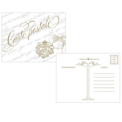 Parisian Love Letter Post Card Black