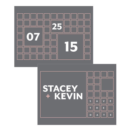 Times Square Save The Date Card White