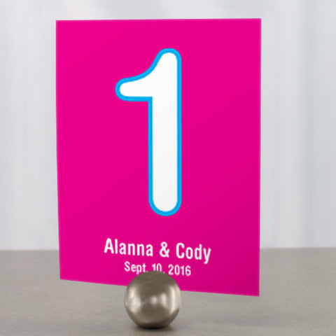 Retro Pop Table Number Numbers 1-12 Soda Pop Orange