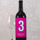 Retro Pop Table Number Wine Label Numbers 1-12 Soda Pop Orange