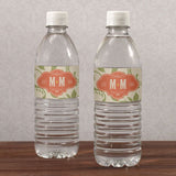 Vineyard Water Bottle Label Black