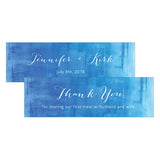 Aqueous Small Rectangular Favor Tag Pastel Pink