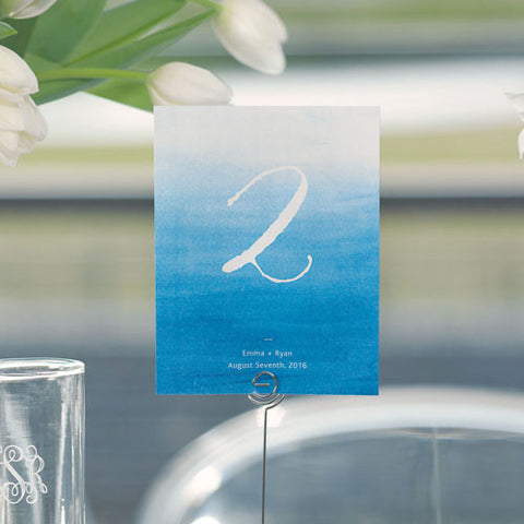 Aqueous Table Number Numbers 1-12 Pastel Pink