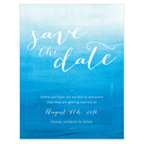 Aqueous Save The Date Card Pastel Pink
