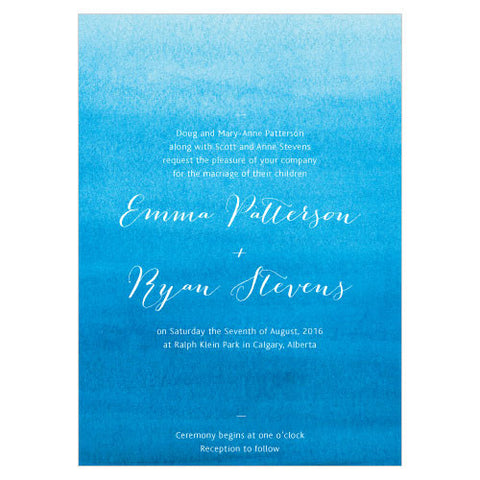 Aqueous Invitation Pastel Pink