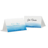 Aqueous Place Card With Fold Pastel Pink