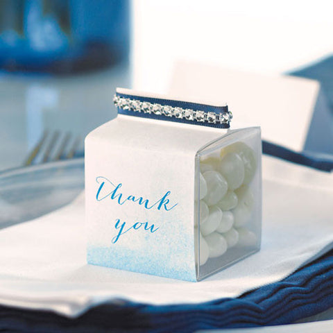Aqueous Favor Box Wrap with Fold Pastel Pink
