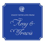 Nautical Seashell Miniature Cling Royal Blue