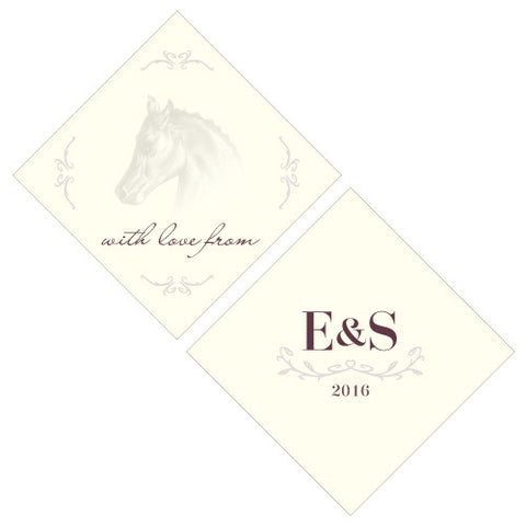 Equestrian Love Square Tag Black