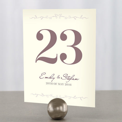 Equestrian Love Table Number Numbers 1-12 Black
